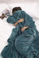 Mellowdy Extra Thick Hearty Plush Flannel Blanket (Deep Turquoise, 60x80) - 500GSM Twin Size Warm Blanket for Winter, Fall | Soft, Fluffy, Cuddly, Perfect for Bed, Oversized Throw for Couch, Sofa by CozyNest Decor