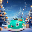12V Dual Battery Electric Ride on Kids Bumper Car w/Remote Control,360 Degree Spin,Push Rod Rocker Horse Function,3-Speeds Babies & Toddlers Bumping Car Ride on Toy Gift for 1-4 Years Children（Green） by TinyTreasures Baby Boutique