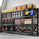 Yizosh 68" W Metal Garage Storage Shelves,Heavy Duty Adjustable Steel Organization Shelving,Utility Rack Shelf,68" W x 24" D x 63" H for Basement,Warehouse,Industrial by GreenHaven Gardens