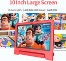 JREN Tablet for Kids｜10 Inch Kids Tablet Android 14｜Octa-core｜64GB｜WiFi ｜Bluetooth｜Parental Control｜Children Content｜Children Toddler Red by TinyTreasures Baby Boutique