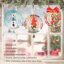 Sublimation Wind Spinner Blanks, 10 Inch 3D Aluminum Metal Hanging Wind Spinner Bulk for Garden Yard Outdoor, Window Porch Decoration for Heat Press Transfer DIY (20. snowman-6pcs) by GreenHaven Gardens