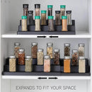 SIMPLEMADE 3-Tier Spice Rack Organizer - Versatile Storage Shelf for Kitchen, Bathroom, Bedroom & Office, Set of 2, Expandable Black by CozyNest Decor