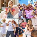 BONAOK Karaoke Microphone for Kids & Adults - Bluetooth Microphones Singing Mic with Disco Lights, Echo Effect, Built-in Speaker Portable Karaoke Player for Party Travel Gifts Q78(Gold) by TinyTreasures Baby Boutique