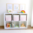 NaturalCozy Storage Cubes 11 Inch Cotton Rope Woven Baskets for Organizing, 3-Pack | Cube Storage Bin | Square Storage Baskets for Shelves Organizer, Classroom, Kids Toy Bins, Closet, Baby Nursery by TinyTreasures Baby Boutique