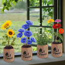 Indoor Daisy Garden Starter Kit, 4 Flower Seeds Growing into Shasta Daisy, Cornflower, Sunflower, Zinnia, Including Complete Gardening Tools, Christmas Gifts for Women Men & Beginners by GreenHaven Gardens