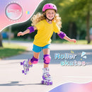 Girls Roller Skates for Kids Beginners 4 Size Adjustable Roller Skates, Light UP 8 Wheels for Girls Roller Skate Fun Illuminating Roller Skate for Kids Boys patines para niñas by TinyTreasures Baby Boutique