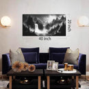 Mountain Wall Pictures for Living Room Decor - Black and White Wall Art Bedroom - Waterfall Canvas Wall Art for Office Size 20" x 40" by CozyNest Decor
