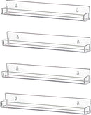 IEEK 4 PCS Floating Invisible Kids Bookshelf Wall Mounted Nail Polish Rack,Clear Acrylic Picture Ledge Vinyl Record Display Shelf Nail Polish Holder with Removable Anti-Slip End Inserts,15 inch by TinyTreasures Baby Boutique