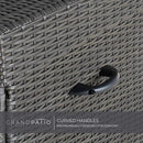Grand patio 170 Gallon Storage Box, Dark Brown PE Wicker, Minimalist Style, Water Resistant, Flip Top, Smooth Wheels, for Patio Furniture Cushions, Garden Tools, Pool Accessories by GreenHaven Gardens