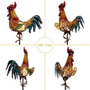 Tryme Rooster Solar Lights Outdoor Decorative Garden Statue Gifts for Chicken Lovers Women Mother Metal Yard Art for Lawn by GreenHaven Gardens