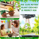 Crochet Kit for Beginners - 3 PCS Potted Plants Crochet Kit with Step-by-Step Video Tutorials, Beginner Crochet Kits for Adults Kids, Potted Plant with Swing Crocheting Set by TinyTreasures Baby Boutique