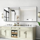 36x72inch Bathroom Mirror, Silver Rectangle Mirror with Thin Metal Frame, Large Rectangular Wall Mirrors for Bathroom, Living Roomm, Hair Salon, Big Farmehouse Mirror Hang Horizontal/Vertical by CozyNest Decor