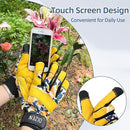 Cowhide Leather Thorn Proof & Puncture Resistant Gardening Gloves for Women and Men, Touchscreen Compatible Working Gloves for Weeding, Digging, Planting, Gardening Gifts for Women, Size Medium by GreenHaven Gardens