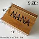 Mom Gifts with Kids Names - Personalized Mothers Day Gift from Son and Daughter, Unique Wooden Memory Box, Cute Birthday Gift Idea, Xmas Present, Custom Keepsake Box Large, 11x8x4,75 in by TinyTreasures Baby Boutique
