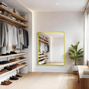 Gold Bathroom Mirror, 40x48 Inch Rectangular Framed Mirror, Large Wall Mounted Bathroom Vanity Mirror Over Sink for Bedroom,Restroom, Living Room, Hangs Vertically or Horizontally