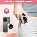 Digital Camera, 4K 64MP, 18X Zoom, Point and Shoot Digital Camera with 64GB TF Card & 2 Batteries, Portable Rechargeable Small Camera for Kids Teens Adult, Pink by TinyTreasures Baby Boutique