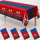 4Pcs 2in1 Spider Birthday Decorations Tablecloths, 54" x 108" Super Hero Spider Table Cloth Disposable Rectangle Plastic Table Cover for Boys Birthday Party Supplies by CozyNest Decor