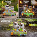 Nacome Solar Owl Statues for Garden Decor: Welcome Sign Outside Lawn for Patio/Balcony/Yard Art/Lawn Ornament House Warming Gifts for Mom/Women by GreenHaven Gardens