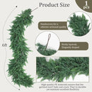 Hananona 6 FT 2 Pcs Artificial Cedar Garlands, Real Touch Winter Cedar Garland, Green Artificial Greenery Pine Garland for Table, Mantle, Wall, Indoor, Outdoor Christmas Decorations (2, 6 FT) by CozyNest Decor