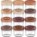 KeaBabies 12pk 4oz Glass Baby Food Containers with Lids - Leak-Proof, Microwavable Small Glass Jars, Baby Purees & Toddler Snack Storage Containers, BPA-Free, Dishwasher & Freezer Safe (Terracotta) by TinyTreasures Baby Boutique