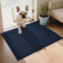 JSEI Entryway Rugs Doormat 24"x36", Non-Slip Dirt Trapper Door Mats Indoor, Washable Absorbent and Stain Resist Welcome Floor Mat for Front Door, Dog Door Mat, Muddy Wet Shoes & Paws, Navy Blue by CozyNest Decor