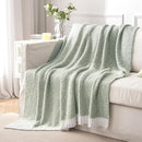 MIULEE Sage Green Super Soft Throw Blanket for Bed, Twin Size Cozy Fluffy Warm Blankets Knit Blankets for Couch, Sofa, Chair, Living Room, Camping, Picnic, 60 x 80 inch by CozyNest Decor