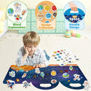 Reusable Sticker Books for Kids, Jelly Quiet Book, Preschool Learning Activities Busy Book for Toddler Travel Toys Waterproof Stickers for Kids 2 3 4 5 6 Year Old Girls Boys (Space) by TinyTreasures Baby Boutique