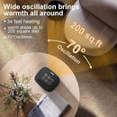 Small Portable Space Heater for Indoor Use - with 70°Rotating Feature, JIBUFI 1500W PTC Electric Heater, Rapid and Safe Heating, Remote Control, 1-12 Hr Timer for Bedroom, Office by CozyNest Decor