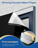 43" W x 72" L 100% Portable Blackout Curtains, Total Darkness No-Drill Black Out Window Cover,Temporary Blackout Shades with Hook & Loop Tape, for Bedroom, Nursery, Dorm, Travel (Black) by TinyTreasures Baby Boutique