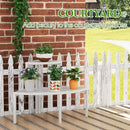 aboxoo 2 Tier Plant Stand Flower Pot Rack for Patio,Heavy Duty Metal Stair-Step Style Corner Shelf Planters, Quarter Round Display Holder for Indoor Outdoor Use(White, Semicircle) by GreenHaven Gardens