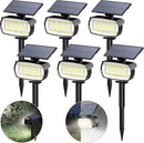 Fabrito Solar Spot Lights Outdoor 136 LEDs, Large Area Lighting Solar Lights Outdoor, 6 Pack IP65 Waterproof Landscape Spotlights Auto On/Off for Yard, Garden, Pathway, Plants,Tree (Cool White) by GreenHaven Gardens