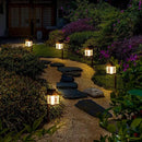 GIGALUMI Japanese Decor Solar Lights for Outside, Pathway Lights 4 Pack - Lawn/Patio/Yard/Walkway/Driveway Decoration by GreenHaven Gardens