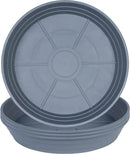 Plant Saucer 8 Inch 4 Pack 6 8 10 12 14 16 18 20 25, Plastic Plant Trays for Pots，Extra-Deep Plant Water Dray Tray, Bird Bath Bowl, Heavy Flower Plant saucers Indoors and Outdoor No Holes 8in-4 grey by GreenHaven Gardens