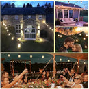 1-Pack 150 ft Outdoor String Lights with Remote Patio Lights Weatherproof, 45+3 Spare S14 Shatterproof Warm 2200K Bulbs, 3 Lighting Modes&Dimmable&Timer by CozyNest Decor