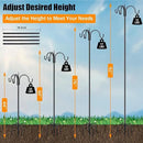FEED GARDEN [Upgrade Version 92 Inch Three Shepherd Hooks for Outdoor,Bird Feeder Pole with 5 Prong Base, Adjustable Shepard Hooks for Hanging Plant, Solar Lanterns, Wind Chimes, 2 Pack by GreenHaven Gardens