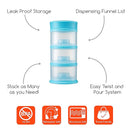 Innobaby Packin' Smart Stackable and Portable Storage System for Formula, Liquid, Baby Snacks and More. 3 Stackable Cups in Blueberry. BPA Free., 12 Ounce by TinyTreasures Baby Boutique