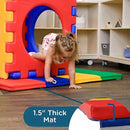 Children's Factory Rainbow Folding Gym Activity Mat, 4 ft x 4 ft, Cushioned Floor Mat for Kids, Daycare Mat by TinyTreasures Baby Boutique