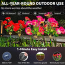 Neporal Solar Flowers Outdoor Waterproof Camellia，4PK 7-Stem Garden Solar Lights Decorative, 2 Decor Lighting Modes, Solar Powered Garden Decor, Solar Yard Decor by GreenHaven Gardens