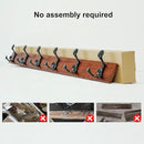 SKOLOO 39-Inch Cherry Wood Coat Rack Wall Mount with 6 Triple Hooks - Ideal for Family Entrances, Classrooms, and Pet Supplies Storage - Perfect Coat Hooks for Wall by CozyNest Decor