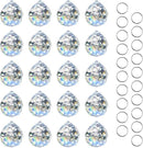 MerryNine 30mm Clear Crystal Ball Prism with 20 Pcs Metal Rings Sun Shine Catcher Rainbow Pendants Maker, Hanging Crystals Prisms for Windows, for Feng Shui, for Gift (30mm/1.18" 20pack) by GreenHaven Gardens