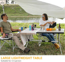 KingCamp Folding Camping Table Aluminum Roll Up Table Oversized Large Camp Table Stable Portable Outdoor Folding Table for Picnic Camping Barbecue Backyard Party,57.4''×31.4''4-6 Person,Support 176lbs by GreenHaven Gardens