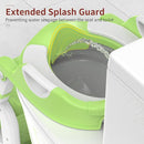 Potty Training Seat, Upgrade 2 in 1 Potty Training Toilet for Toddler, Toddler Toilet Seat for Boys Girls with Splash Guard, Anti-Slip Pad and Step Stool (Green) by TinyTreasures Baby Boutique