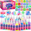 Magic Water Elf Toy Kit, 20 Bottles 24 Molds 70ML Aqua Fairy Water Gel Kit with Sparkling Magic Gel Glow in The Dark, Crate Your Own Magic Water Pets Aqua Fairy Craft Kits for Kids by TinyTreasures Baby Boutique