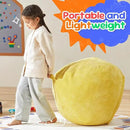 Hobestluk 2.5FT Bean Bag Chair Beanbags Small Bean Bag Chair with Filler Included Teardrop Bean Bag with Removable Cover for Bedroom Living Room (Small, Yellow) by CozyNest Decor