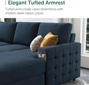 HONBAY Sectional Sleeper Sofa with Pull Out Bed U-Shape Sectional Couch Sleeper Bed with Storage Chaise Lounge Living Room 6 Seater Sectional Sofa Bed,Velvet Dark Blue by CozyNest Decor