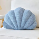Dusty Blue Seashell Throw Pillows, Shell Shaped Throw Pillows, 13 Inch Soft Home Decorative Pillow Plush Cushion for Bed Couch Living Sofa Room Decor Accent Throw Pillow by CozyNest Decor
