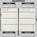 Planner 2025-2026 - JUL 2025 - JUN 2026, Planner Weekly and Monthly, Academic Planner 2025-2026, 8.5" x 11", Leather Cover Planners with Thick Paper, Back Pocket with Notes Pages, Black by TinyTreasures Baby Boutique