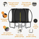 JUMPZYLLA Trampoline Outdoor 8FT 10FT 12FT 14FT 15FT 16FT with Enclosure and Ladder, ASTM Approved Recreational Trampoline for Kids and Adults, Anti-Rust Coated Frame by TinyTreasures Baby Boutique
