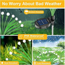 ZGWJ Solar Garden Lights 4 Pack 40 LED, Solar Firefly Lights with Leaves, Waterproof Solar Outdoor Lights Swaying Lights for Halloween Christmas Yard Patio Pathway Outdoor Decoration Warm White by GreenHaven Gardens