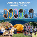 12 Pcs Mini Compass Keychain for Kids Bulk, Small Pocket Magnetic Compass Survival Hiking for Outdoor Survival Camping Party Backpacking Accessory by TinyTreasures Baby Boutique